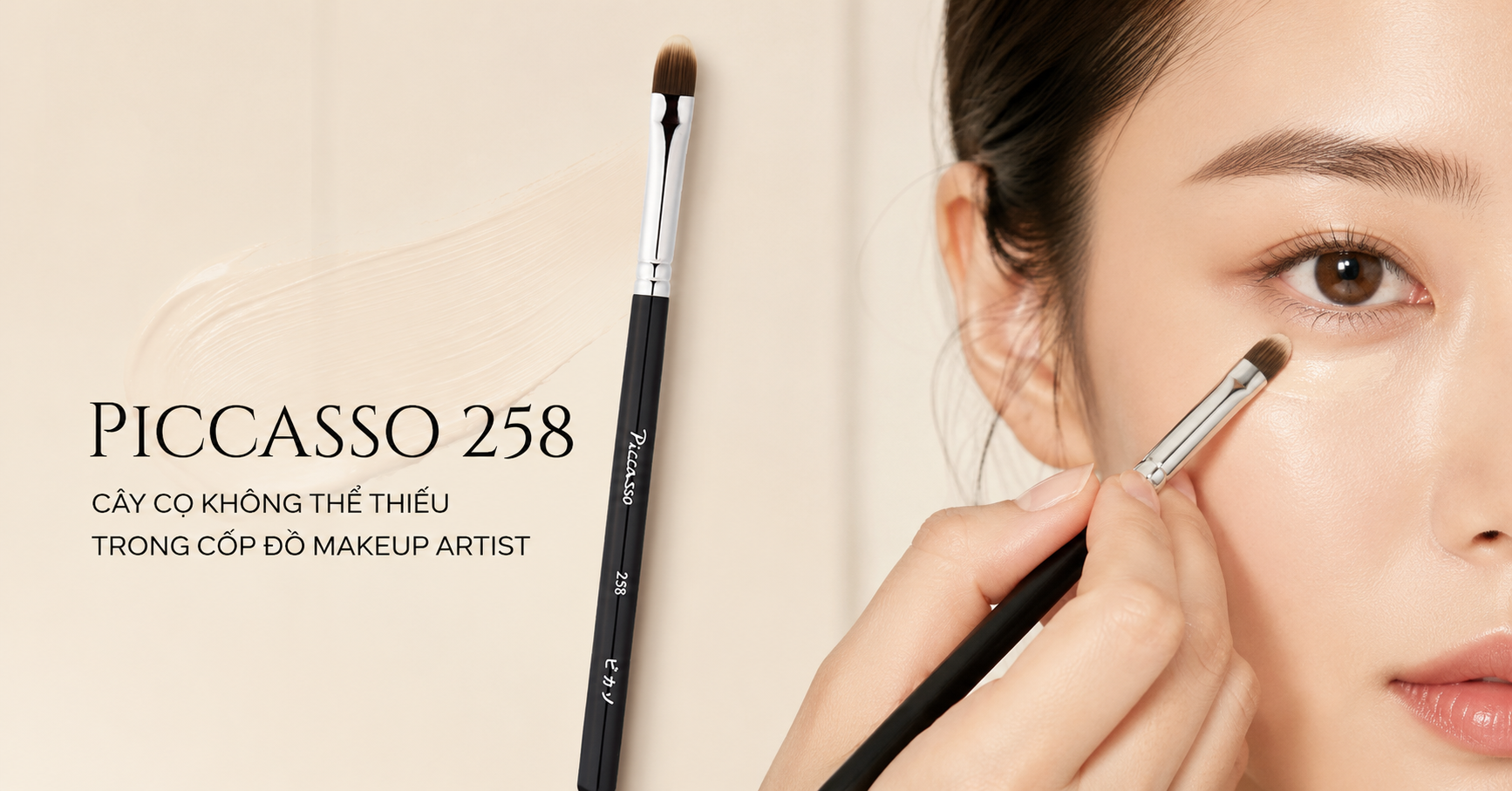 Vì sao PICCASSO 258 là cây cọ không thể thiếu trong cốp đồ của makeup artist?