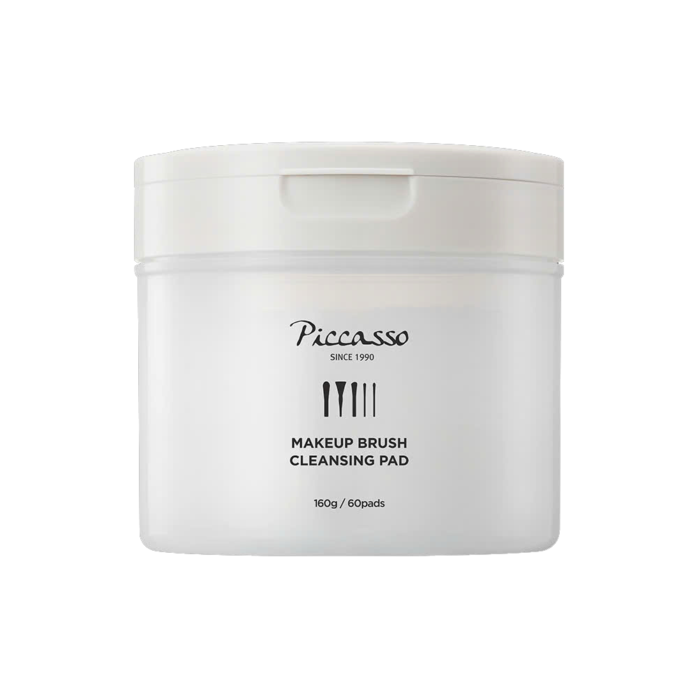 Khăn Giấy Lau Cọ Trang Điểm Piccasso Makeup Brush Cleansing Pad Hàn (Hộp 60 Miếng)