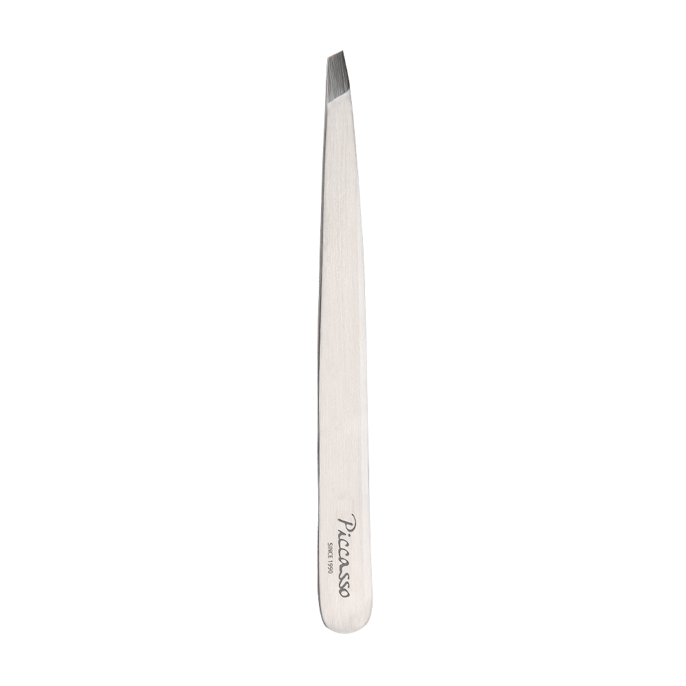 Nhíp Vát Định Hình Chân Mày Chuyên Dụng Piccasso Hue Gray Tweezer Cao Cấp Kèm Vỏ Đựng