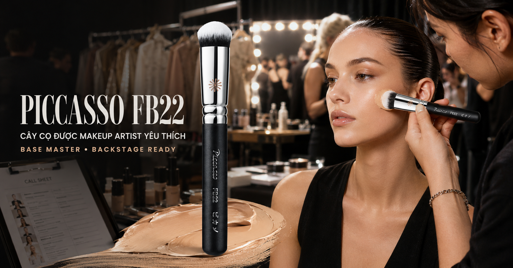 PICCASSO FB22 Base Master Foundation: Vì sao cây cọ này được makeup artist yêu thích?