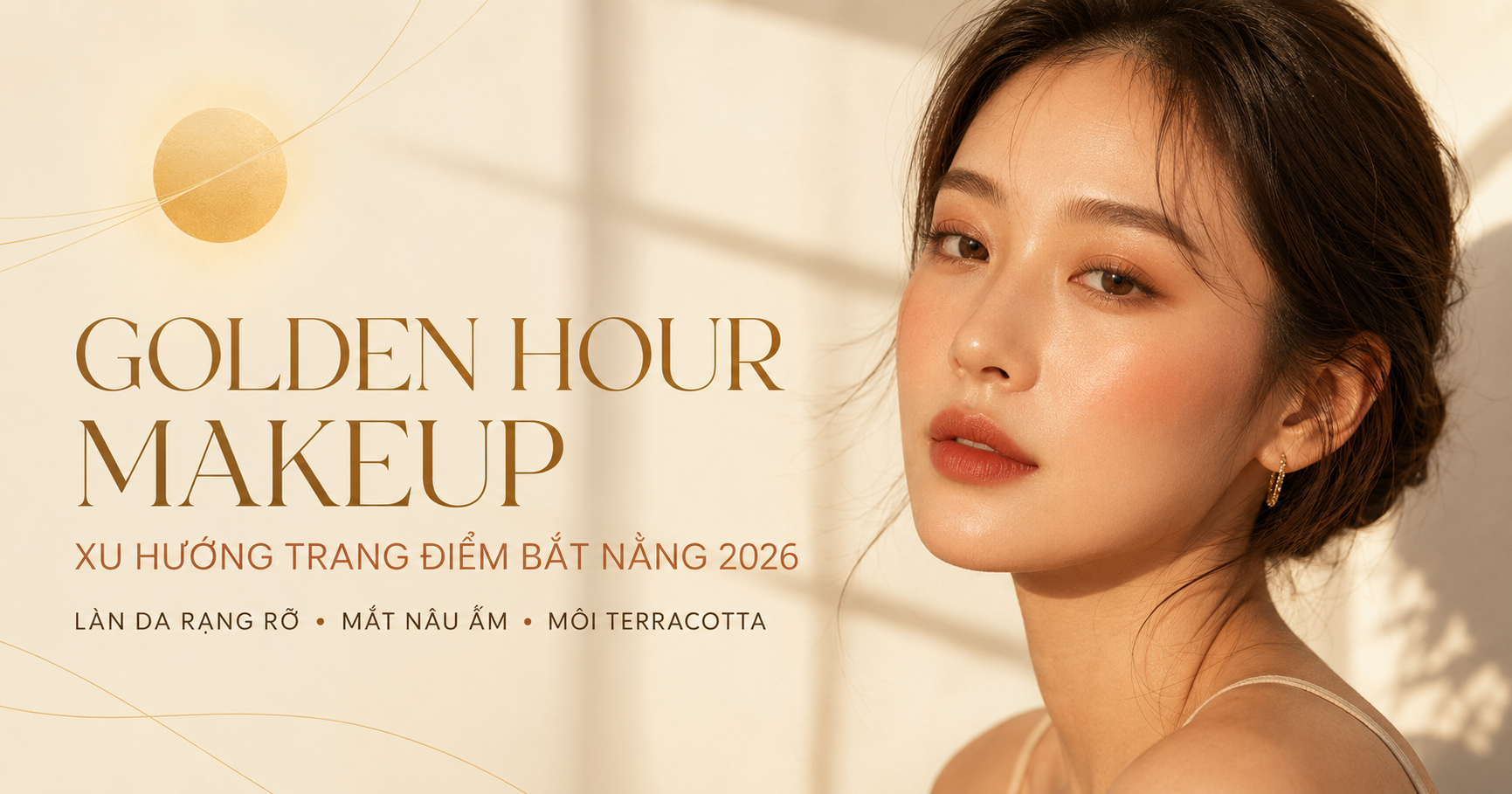 Golden Hour Makeup: xu hướng trang điểm bắt nắng đang định hình vẻ đẹp năm 2026