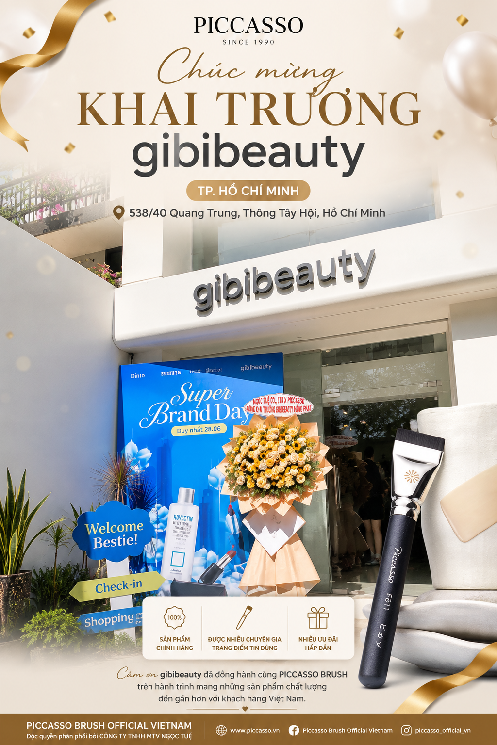 CHÚC MỪNG ĐẠI LÝ GIBIBEAUTY KHAI TRƯƠNG CỬA HÀNG MỚI