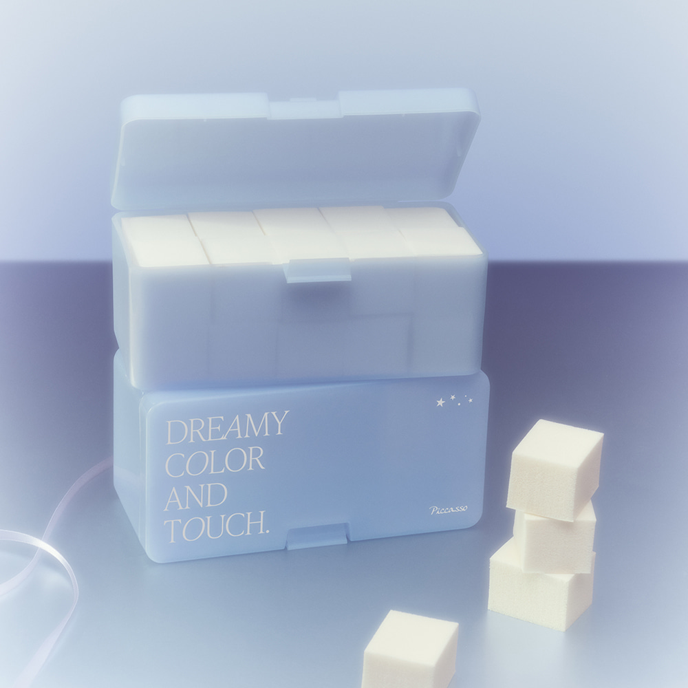 BÔNG MÚT TRANG ĐIỂM KÈM HỘP PICCASSO AURORA DREAM EDITION LATEX SQUARE SPONGE 20P
