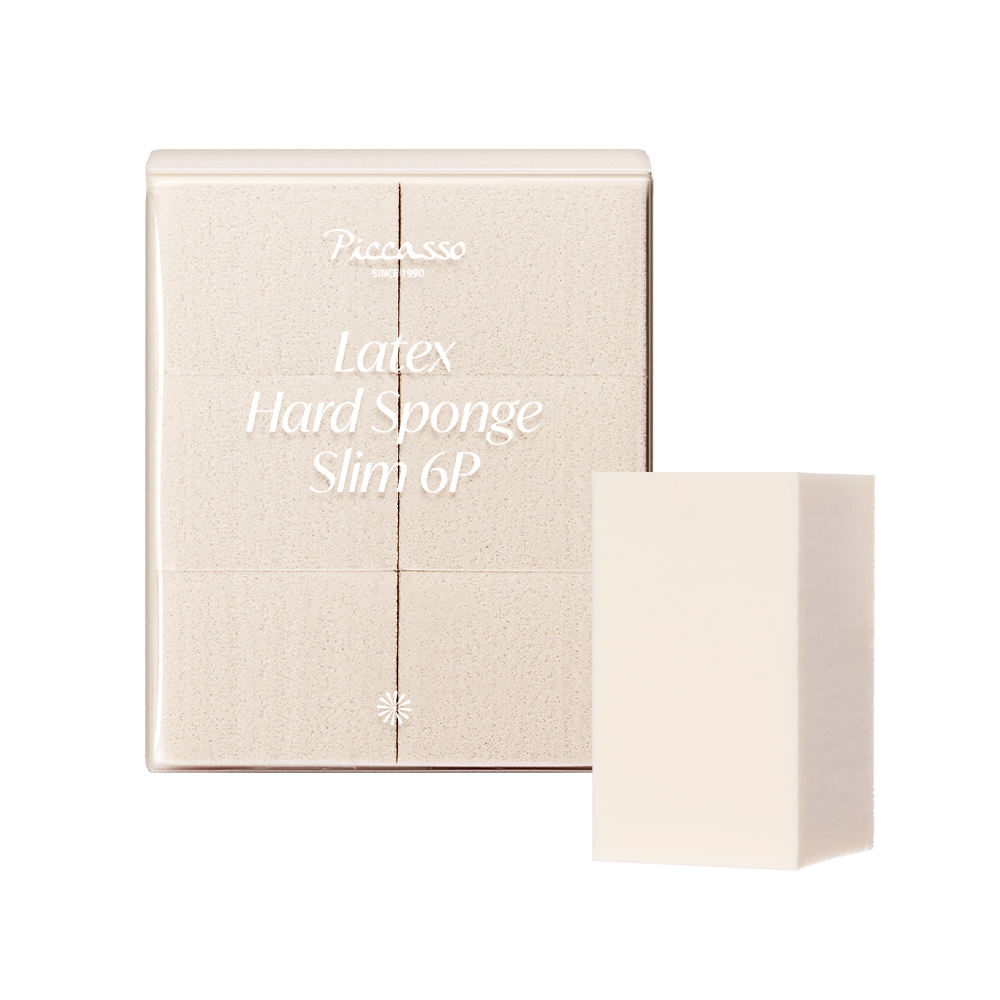 Bông Mút Trang Điểm Piccasso Latex Hard Sponge Slim 6P Chính Hãng